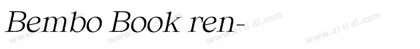 Bembo Book ren字体转换